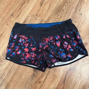 Lululemon Run Times Short *2-way Stretch 4" | Blue & Pink‎ Print | Size 10
